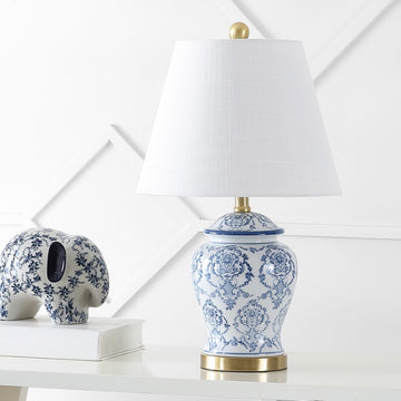 Juliana 22.25" Traditional Classic Chinoiserie Ceramic LED Table Lamp - JONATHAN Y